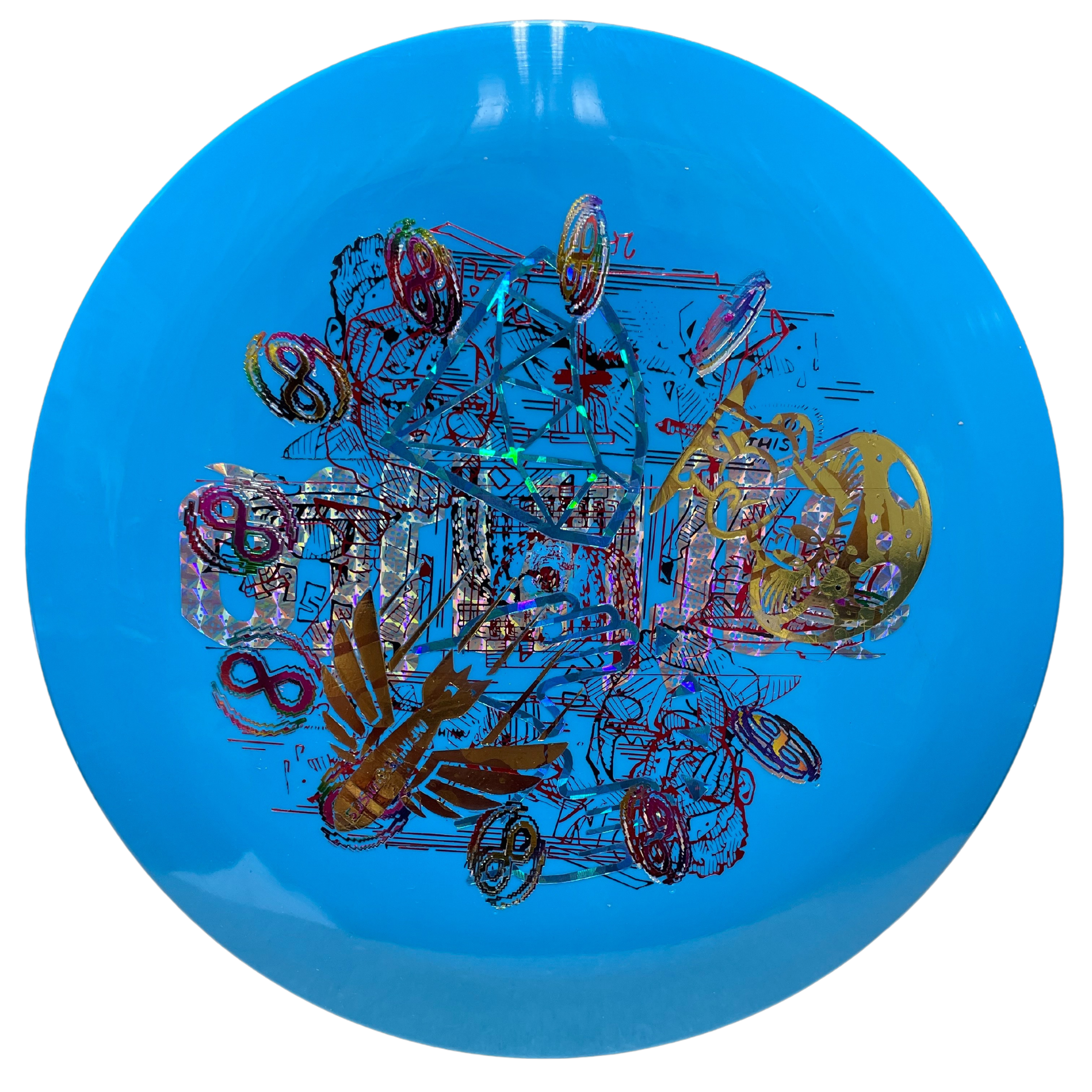 Pharaoh i-Blend XOUT disc golf disc with artwork